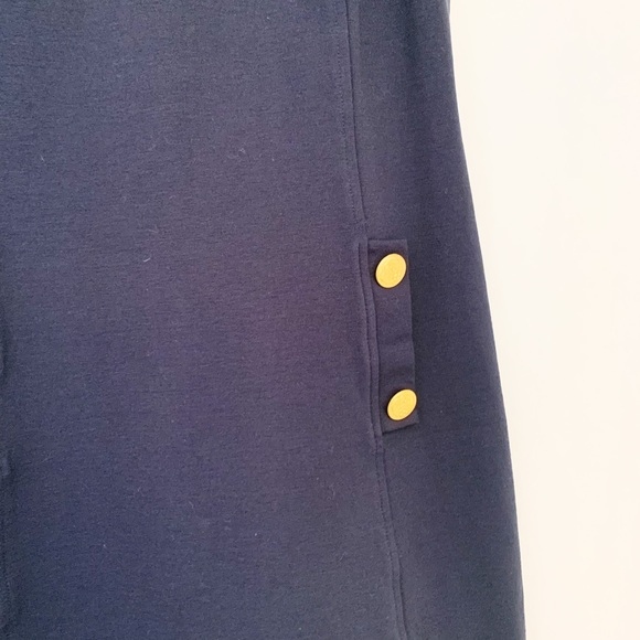 Vince Camuto Soft Navy Blue Sailor Full Back Zip Sleeveless Dress-Size 2 - Picture 6 of 13